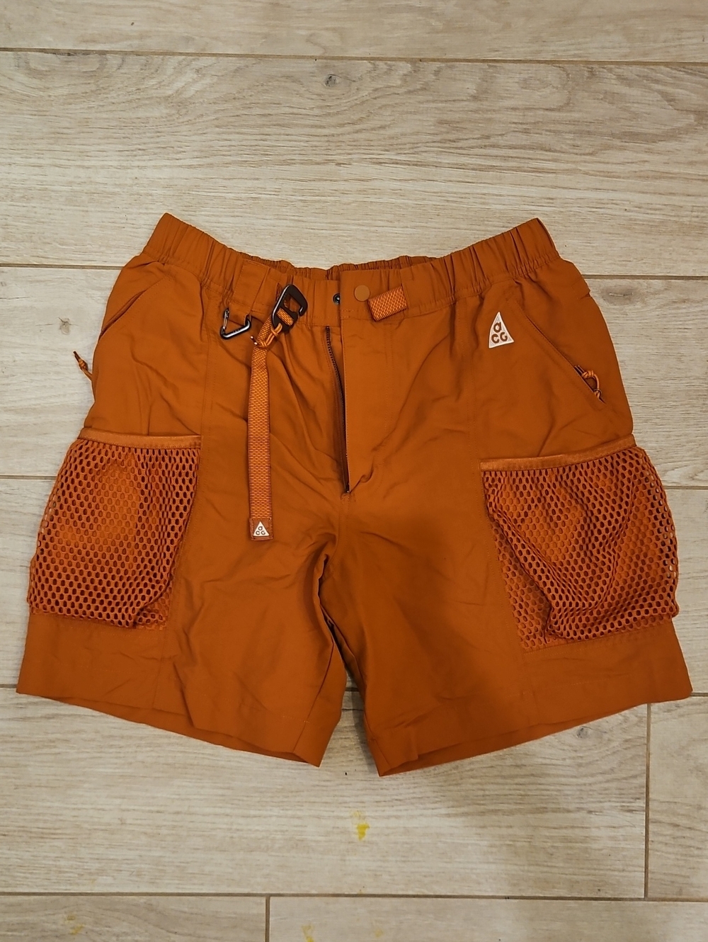 ACG Nike Men’s Orange Cargo Mesh Pocket Shorts